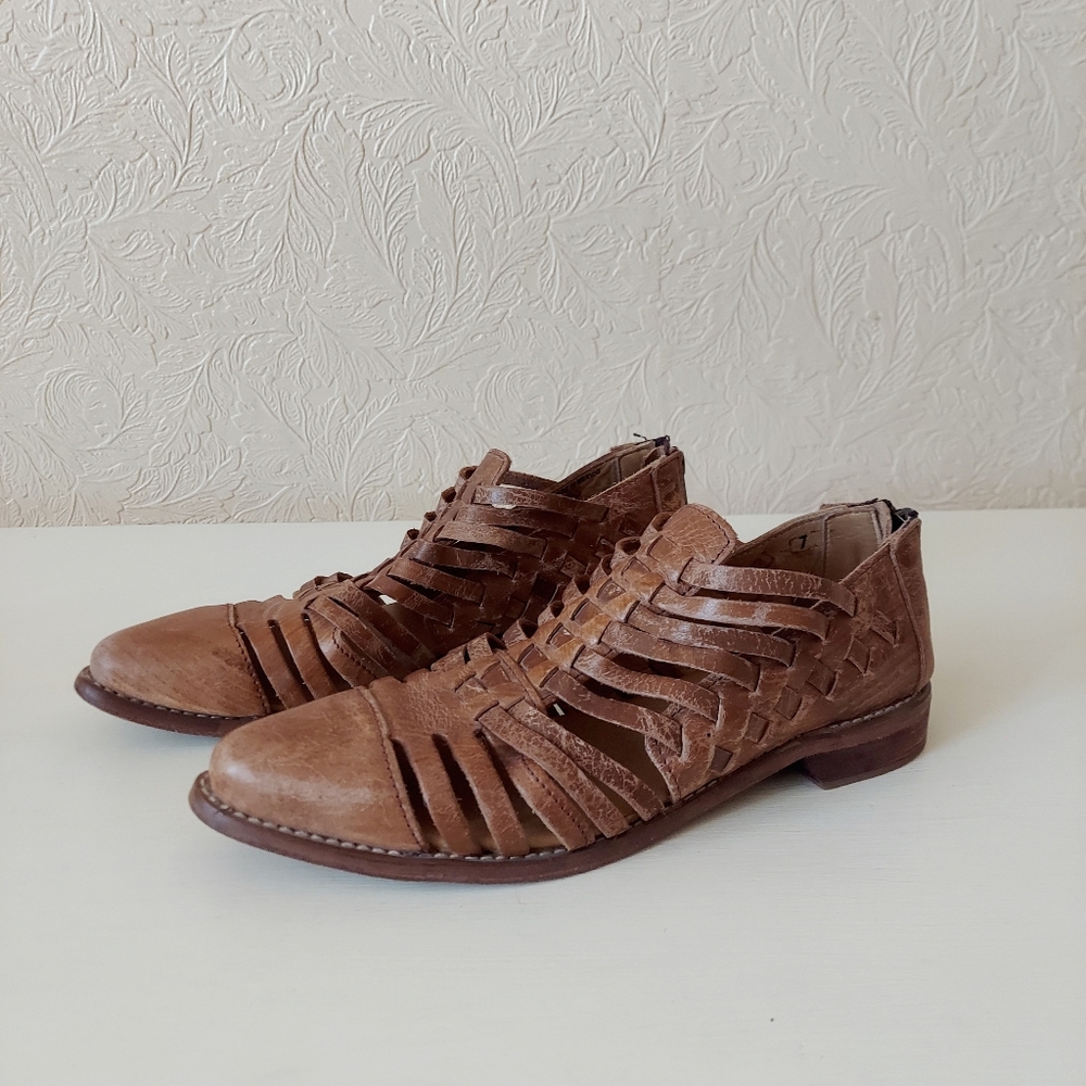 Bed Stu Las Cruces Huarache Flat woven leather 7 - Picture 1 of 9